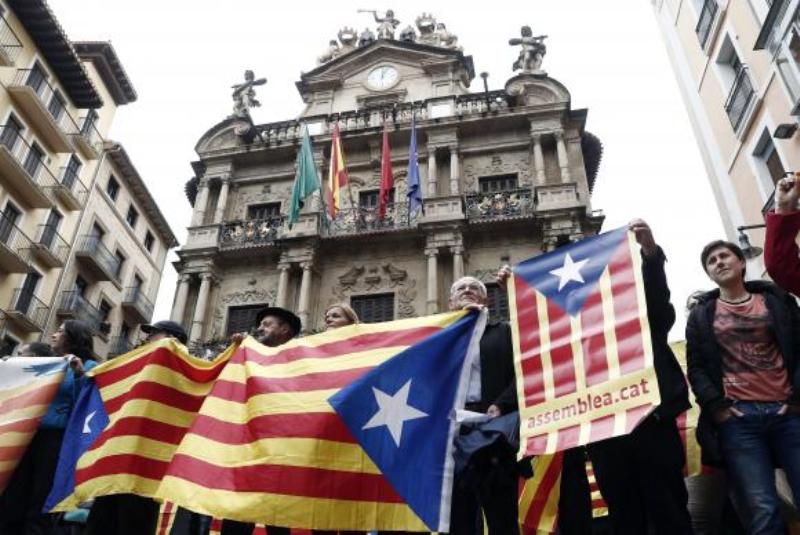 Protesto pró-independência da Catalunha