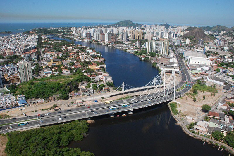 Vista aérea da Ponte da Passagem, Vitória